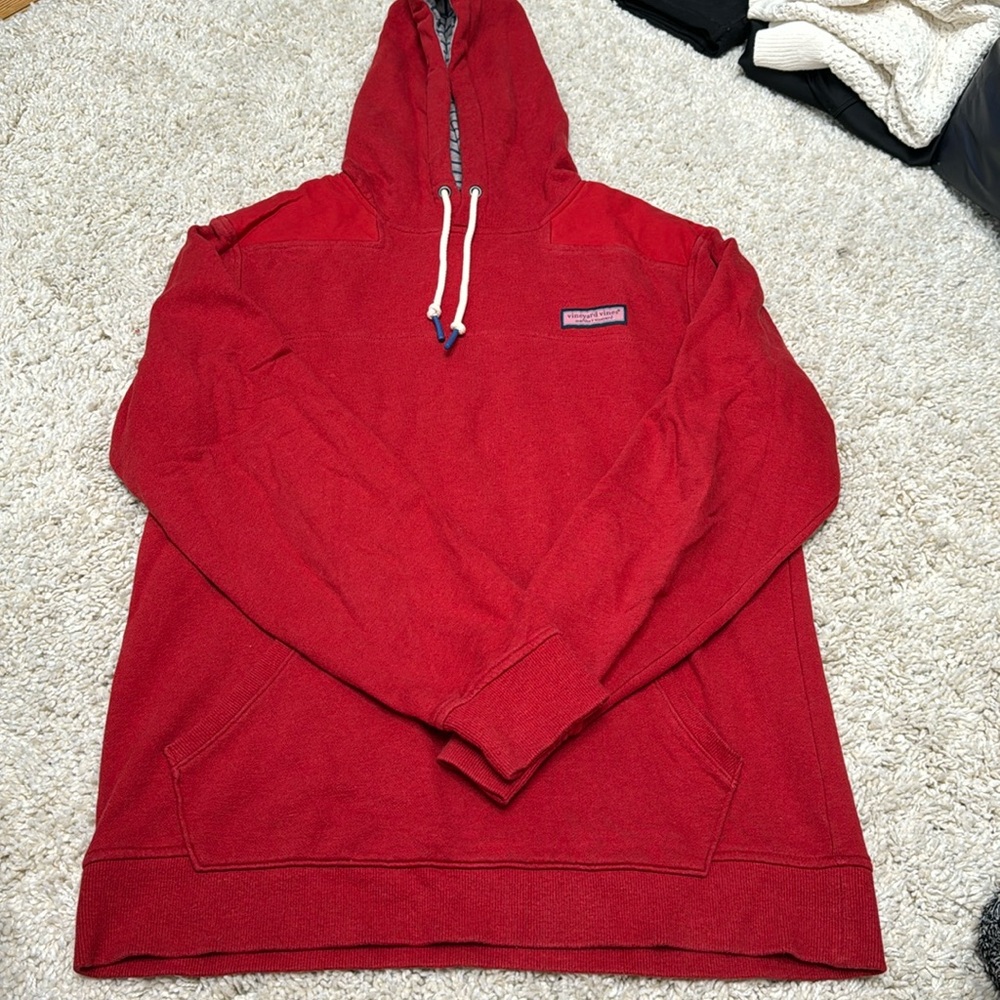 Red vineyard vines hoodie